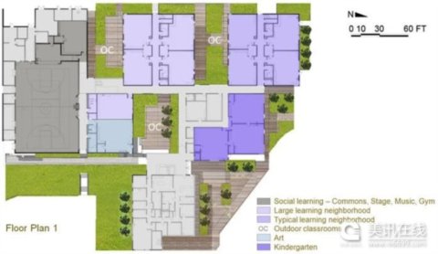 美國貝爾維尤Eastgate小學校園設計