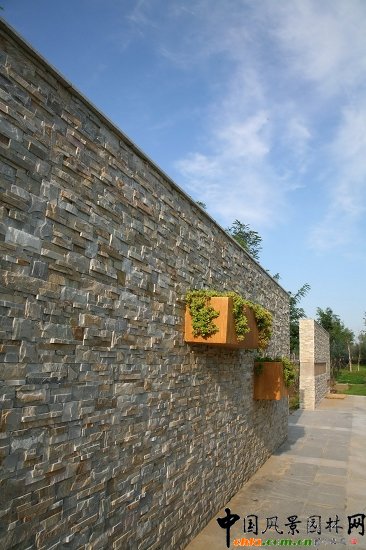 墻體綠化與景墻的結合