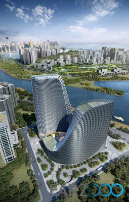 風(fēng)景園林 Atkins將 珠海 華融橫琴大廈