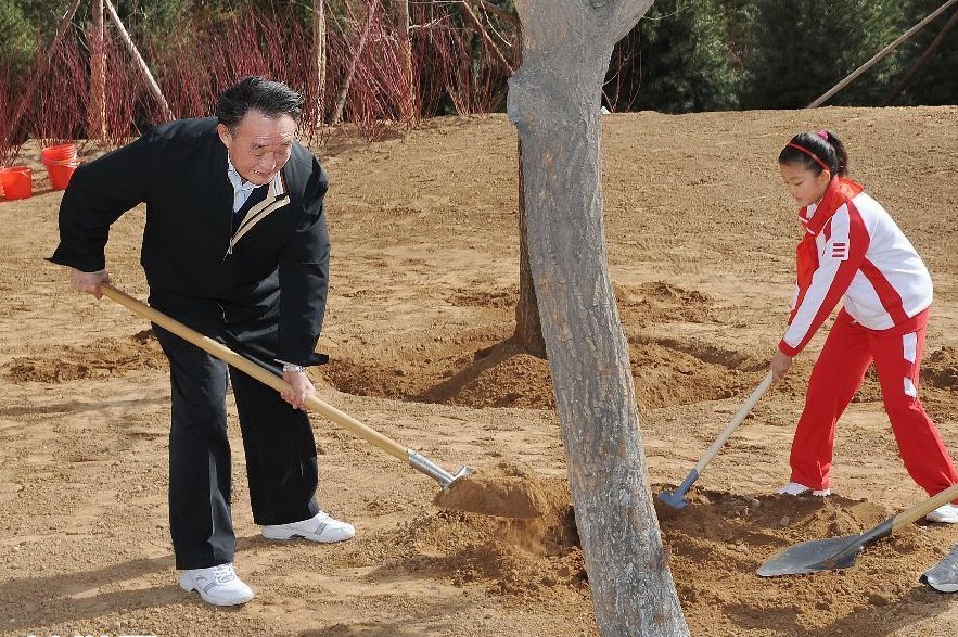 吳邦國(guó) 義務(wù)植樹(shù) 永定河 園博會(huì)