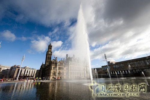 英國城市公園 水景 景觀 噴泉 世界園林 中國風景園林網
