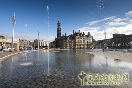 英國城市公園 水景 景觀 噴泉 世界園林 中國風景園林網