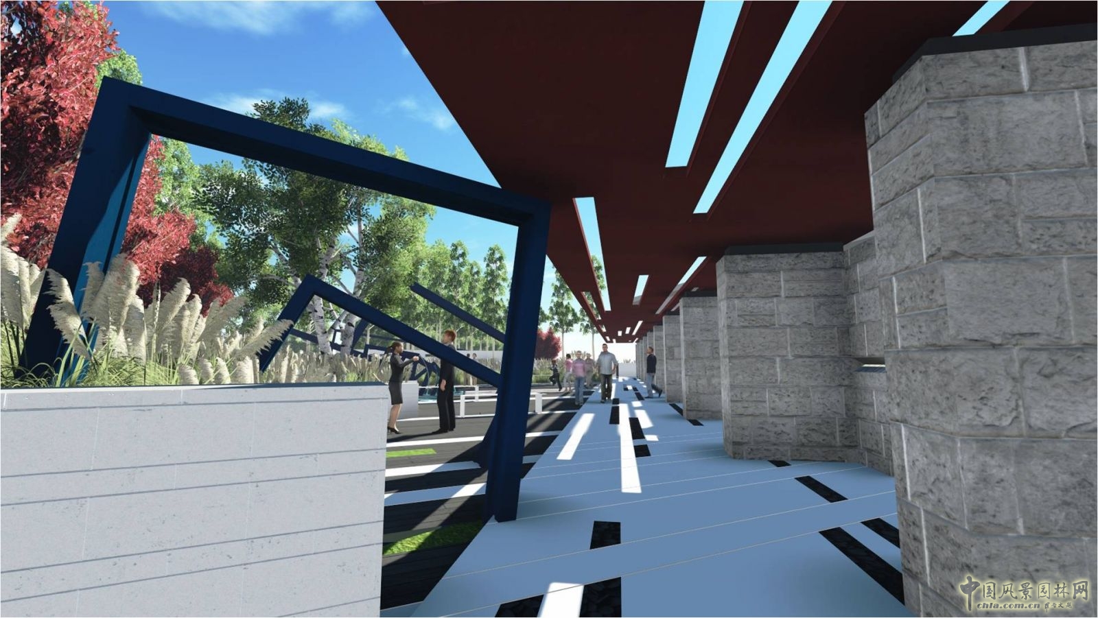 北京園博會設計師廣場 獲獎作品 流動的窗 顧志凌 景觀設計 中國風景園林網