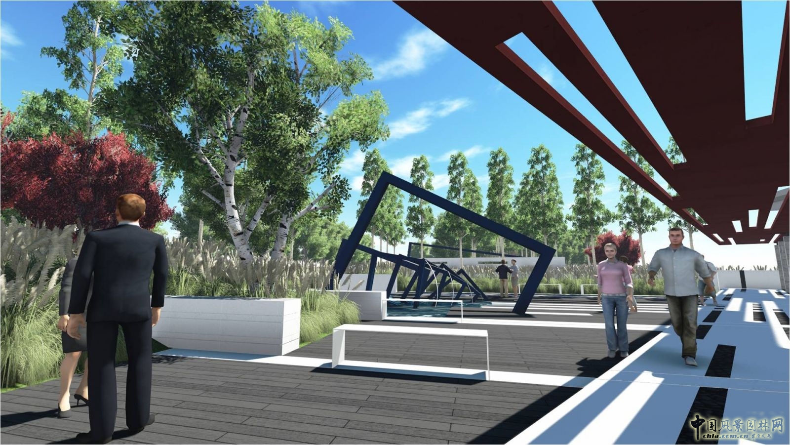 北京園博會設(shè)計師廣場 獲獎作品 流動的窗 顧志凌 景觀設(shè)計 中國風(fēng)景園林網(wǎng)