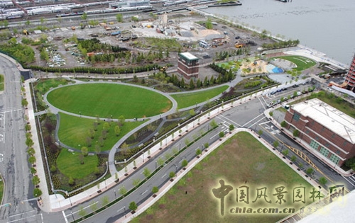 美國紐波特 多功能 海濱公園 鳥瞰圖 世界園林 中國風景園林網