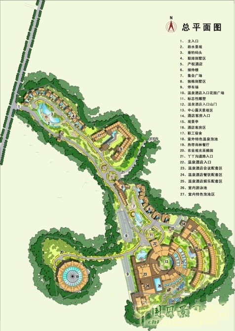 規劃設計方案  景觀 景觀提升 景觀布局 規劃設計 承德矛荊壩裕景國際森林溫泉城規劃設計方案