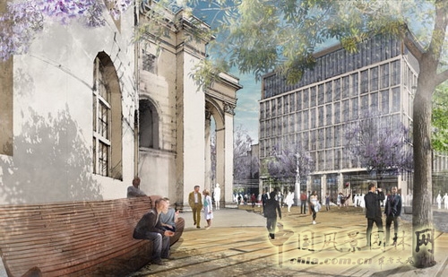 拉茨合伙人贏得英國圣彼得廣場國際設計競賽 世界園林 規劃設計 中國風景園林網