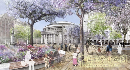 拉茨合伙人贏得英國圣彼得廣場國際設計競賽 世界園林 規劃設計 中國風景園林網