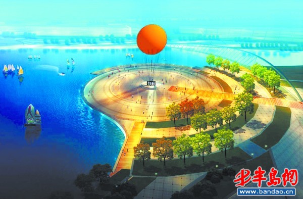 山東 膠州灣 海月湖 景點 景觀工程 中國風景園林網