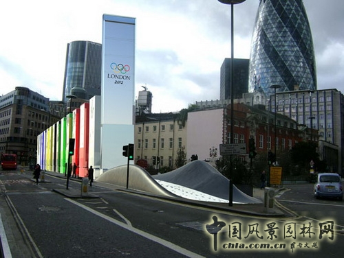 倫敦奧運會大膽嘗試多米諾骨牌屏幕造型 規劃設計 世界園林 中國風景園林網