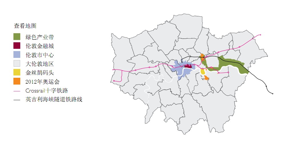 圖2 綠色產(chǎn)業(yè)帶的位置
