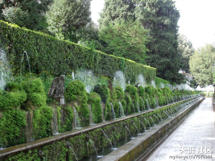 埃斯特莊園 噴泉 百泉宮 圣杯噴泉 園林設計