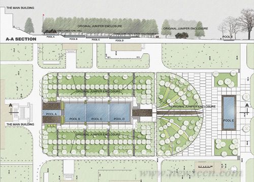 清華大學核研究院中心景觀改造平面圖
