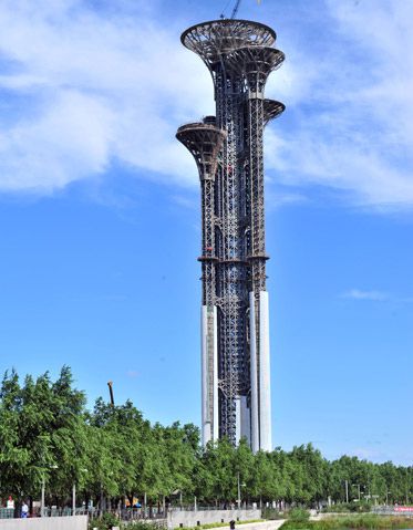 觀光塔 外裝修 奧林匹克森林公園 北京 中國風景園林網