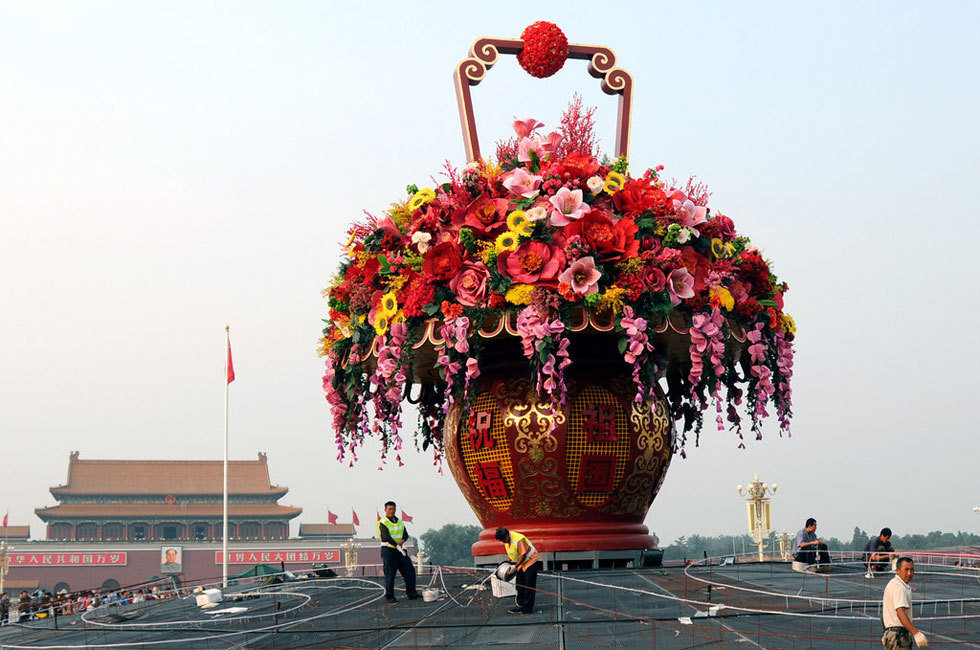 北京 天安門 花籃