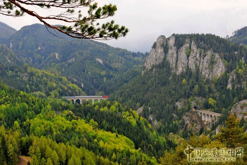 塞默靈鐵路 中國風景園林網