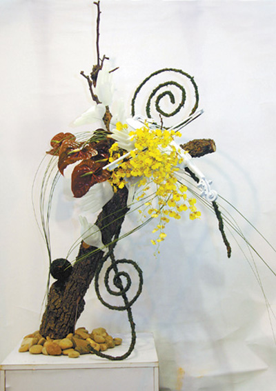 插花 作品 謝明