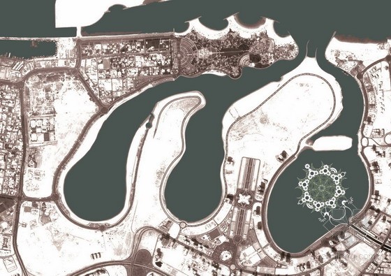 阿拉伯沙迦湖泊村規劃設計