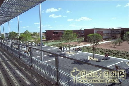 校園內曾被洪水淹沒過的地區