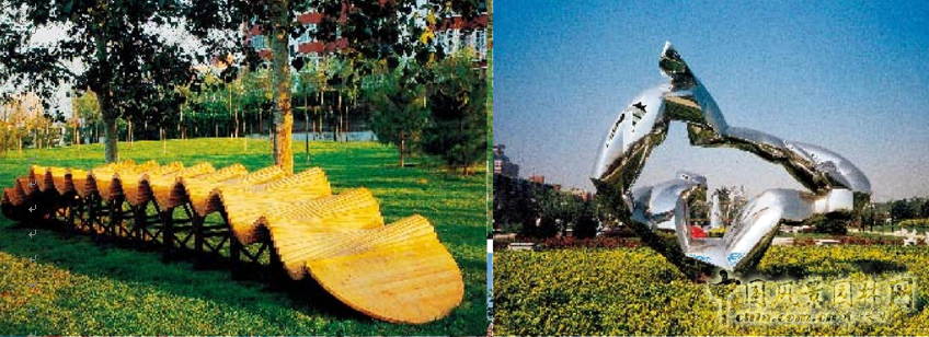 劉秀晨 綠色的云 北京 國際雕塑園 中國風景園林網