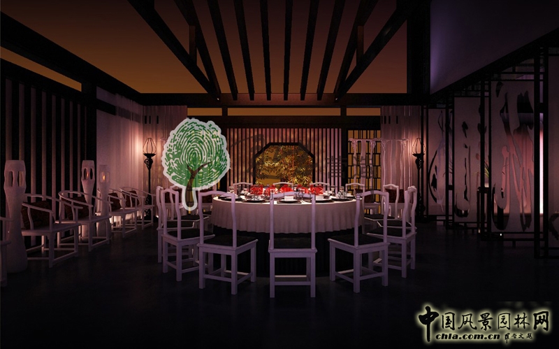 洛神賦煙雨清風單體包房