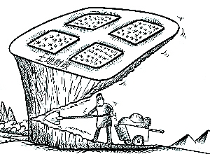 漫畫反映了土地財政的不可持續性 劉道偉作圖