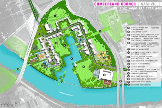 景觀設(shè)計案例美國納什維爾市坎伯蘭角 公共綠地|規(guī)劃設(shè)計 中國風景園林網(wǎng)