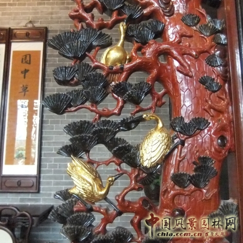 松鶴延年花罩細(xì)部（仿建）