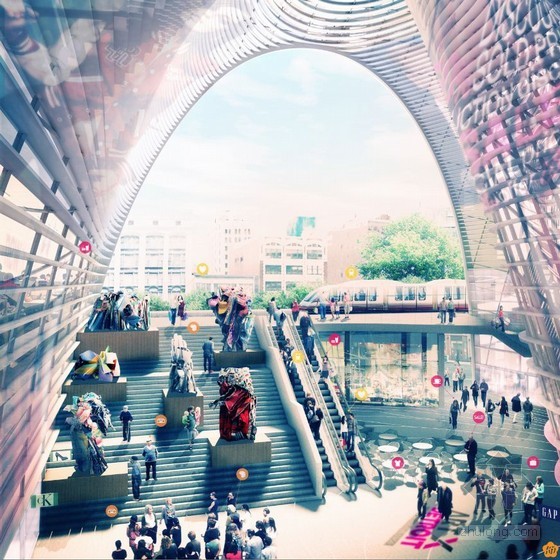 美國底特律市中心重建項(xiàng)目設(shè)計(jì)