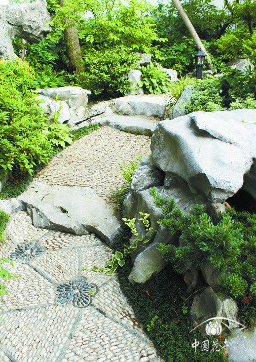 卵石材料拼花鋪裝