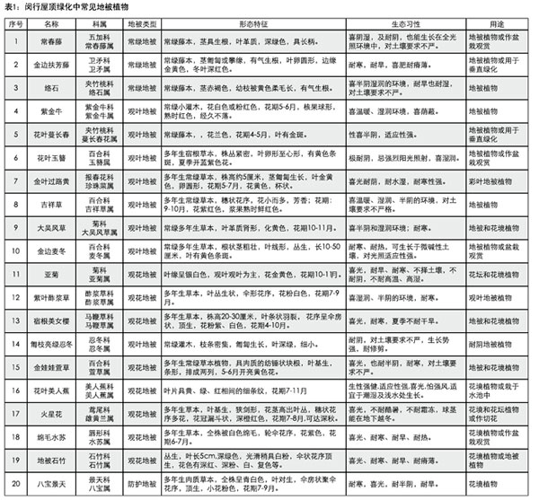地被植物 屋頂綠化 園林