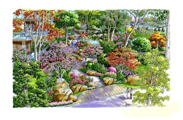 住宅景觀獎(jiǎng) 湘江一號(hào) 山水比德 景觀設(shè)計(jì) 中國(guó)風(fēng)景園林網(wǎng)