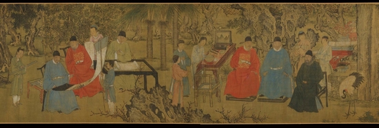 古代賞石 杏園雅集圖 奇石文化 賞石文化