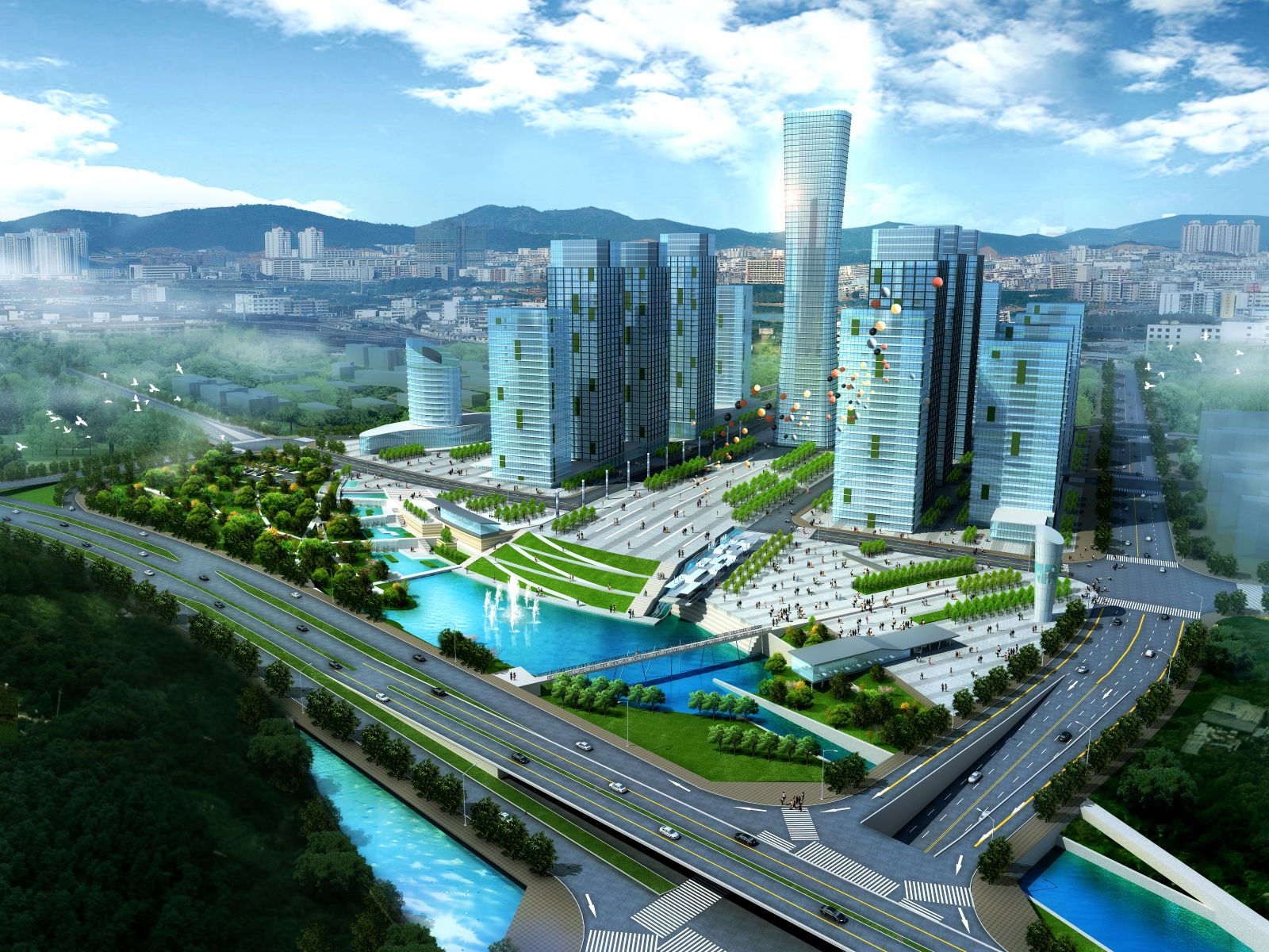 重慶涪陵李渡新區迎賓廣場