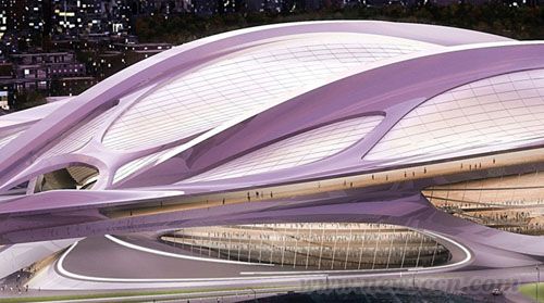 東京奧運會主會場的新國立競技場的概念圖