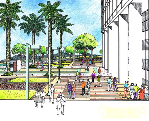 中山電力大樓 景觀設計 何小強 屋頂綠化 中國風景園林網