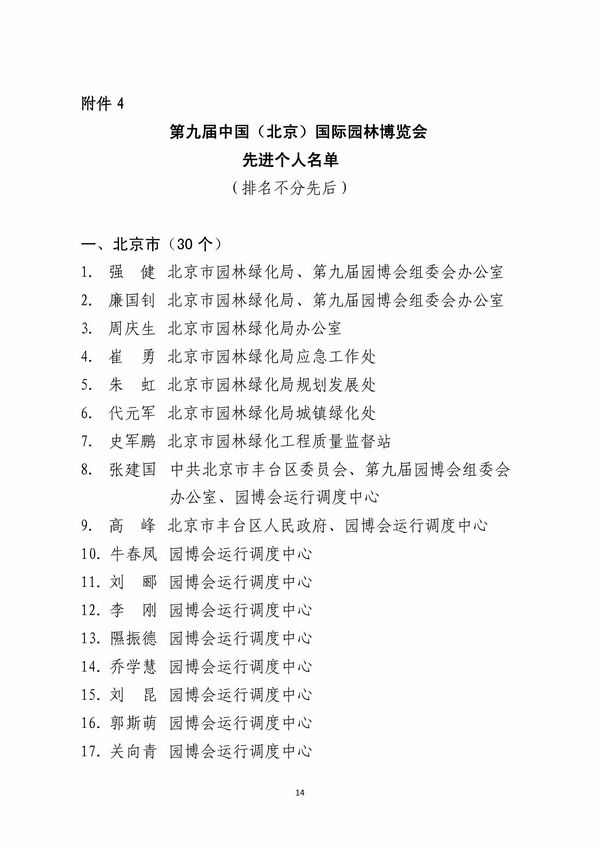 住建部 第九屆園博會 北京園博會 先進城市