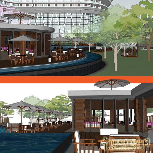 希爾頓 逸林酒店 景觀設(shè)計(jì) 何小強(qiáng) 中國風(fēng)景園林網(wǎng)