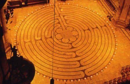 沙特爾圣母大教堂里的螺旋形迷宮