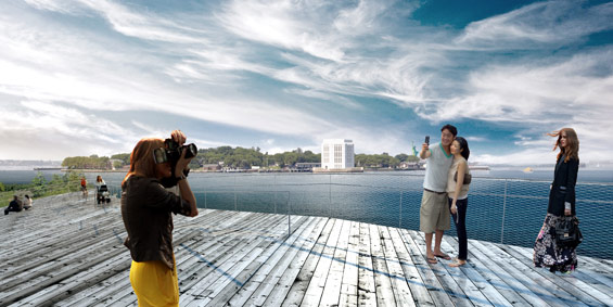 布魯克林大橋公園6號(hào)碼頭觀景臺(tái)