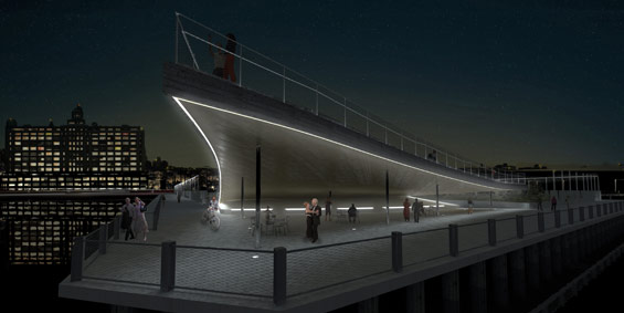 布魯克林大橋公園6號(hào)碼頭觀景臺(tái)