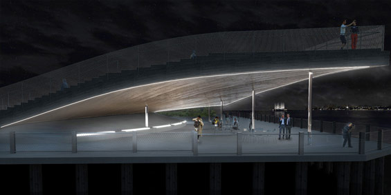 布魯克林大橋公園6號(hào)碼頭觀景臺(tái)