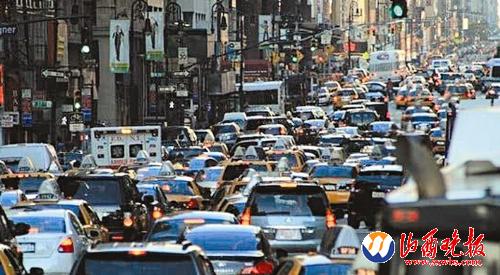 紐約擁堵的交通
