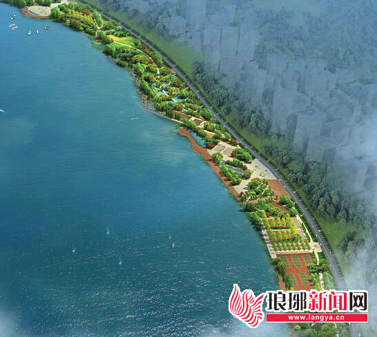 祊河部分景觀設計俯視圖