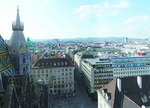 維也納中心區的路網密度極高。