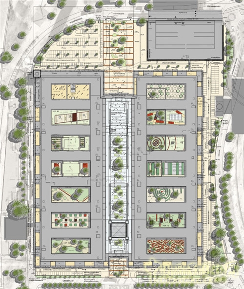 德國科隆Rheinpark-Metropole辦公空間景觀設(shè)計(jì)