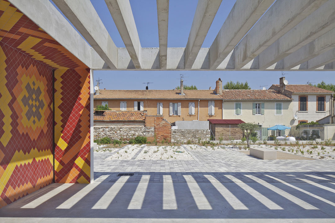 法國,馬賽Gignac la Nerthe市中心廣場景觀項目