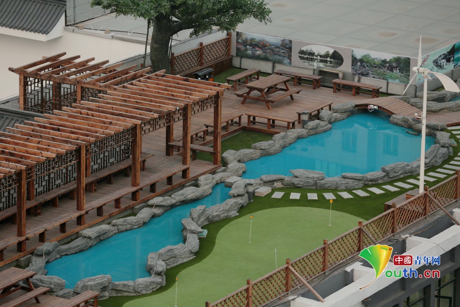 北京八一中學(xué) 屋頂花園 樓頂游泳池 樓頂花園