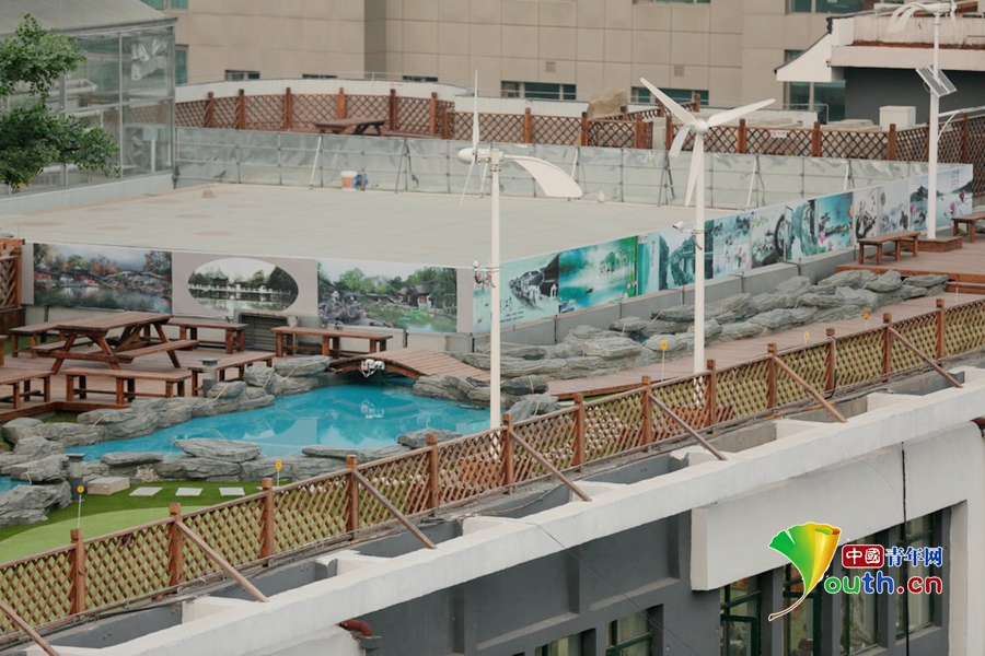 北京八一中學(xué) 屋頂花園 樓頂游泳池 樓頂花園