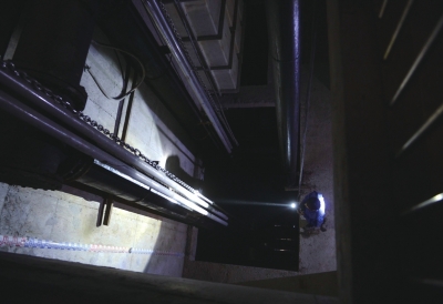 位于左安門橋東北角的地下蓄水池。京華時報記者范繼文攝